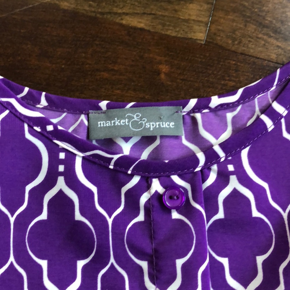 Purple Patterned Tank Top - Picture 3 of 4